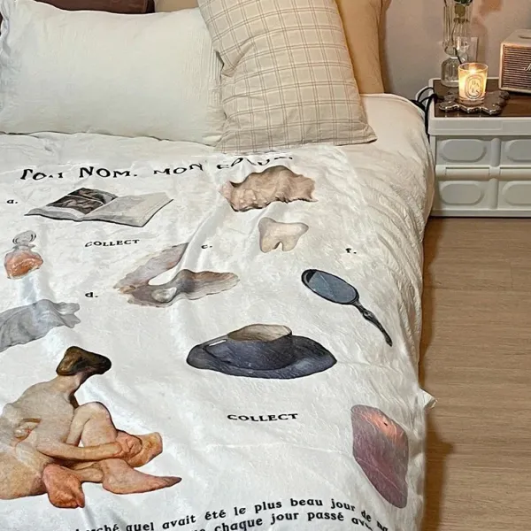 Aesthetic Room Decor*Boogzel Clothing 2014 Aesthetic Print Throw Blanket