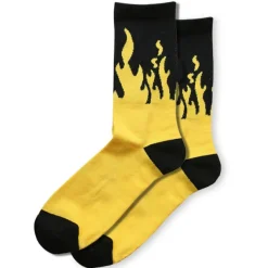 Socks*Boogzel Clothing 2.0 Flamin' Socks Black/yellow