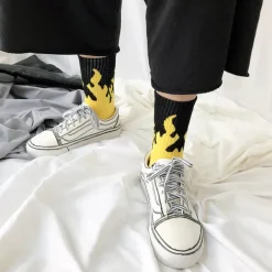 Socks*Boogzel Clothing 2.0 Flamin' Socks Black/yellow