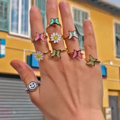 Anxiety Rings|Rings*Boogzel Clothing 2 Moods Anxiety Reversible Ring Silver