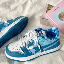 Classics|Aesthetic Sneakers*Boogzel Clothing 2.0 Shooting Star Aesthetic Sneakers Blue