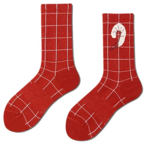 Socks*Boogzel Clothing 2.0 Shrimp Socks Red