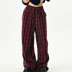 Pants & Trousers*Boogzel Clothing Academy Punk Plaid Pants Red/blue