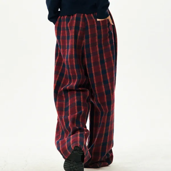 Pants & Trousers*Boogzel Clothing Academy Punk Plaid Pants Red/blue