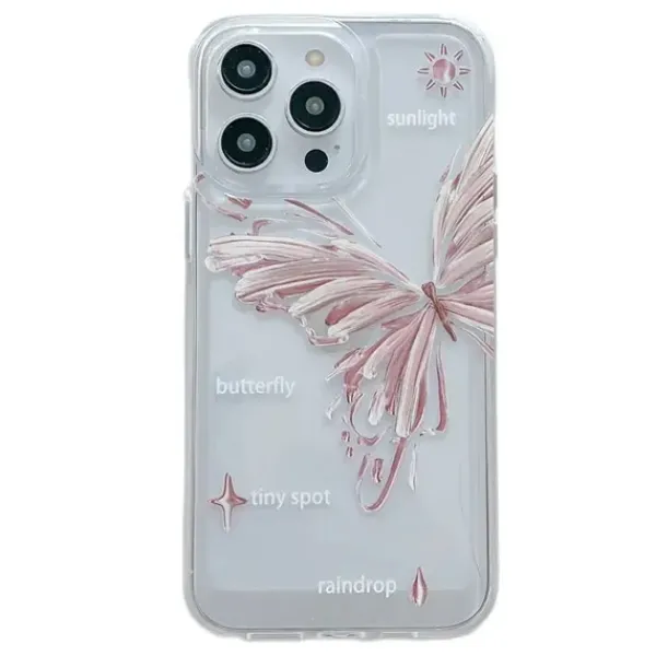 Iphone Cases*Boogzel Clothing Aesthetic Butterfly iPhone Case Clear/pink
