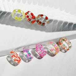 Rings*Boogzel Clothing Aesthetic Clear Fruit Ring