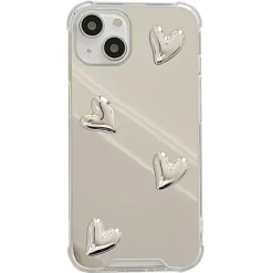 Iphone Cases*Boogzel Clothing Aesthetic Heart Mirror iPhone Case Silver