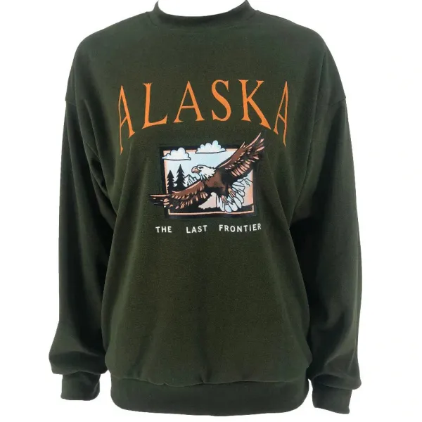 Sweatshirts*Boogzel Clothing Alaska Print Sweatshirt Green