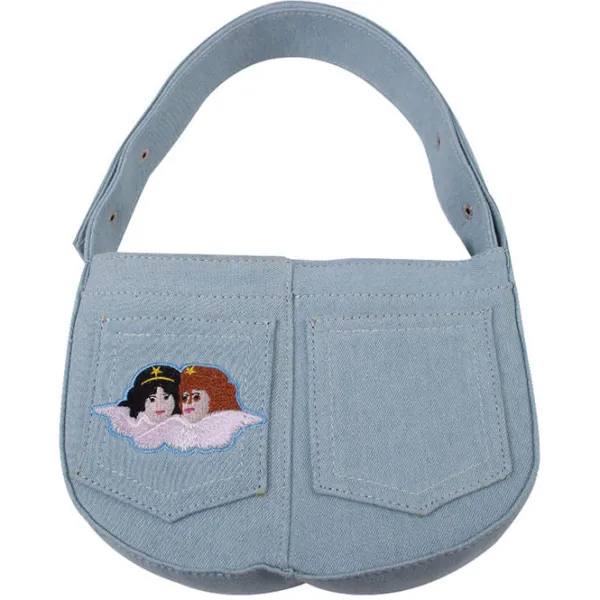 Bags & Purses*Boogzel Clothing Angel Embroidery Baguette Bag Blue