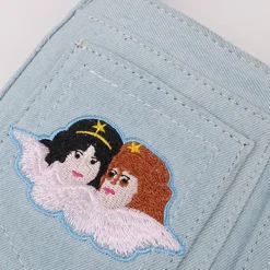 Bags & Purses*Boogzel Clothing Angel Embroidery Baguette Bag Blue
