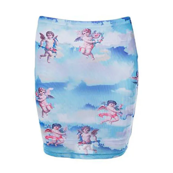 Skirts*Boogzel Clothing Angel Mini Skirt Blue