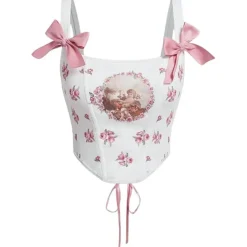 Corset Tops*Boogzel Clothing Angelcore Bow Straps Corset