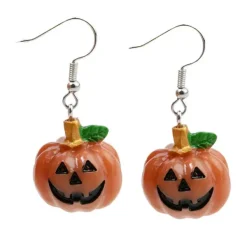 Earrings*Boogzel Clothing Angry Pumpkin Earrings Orange