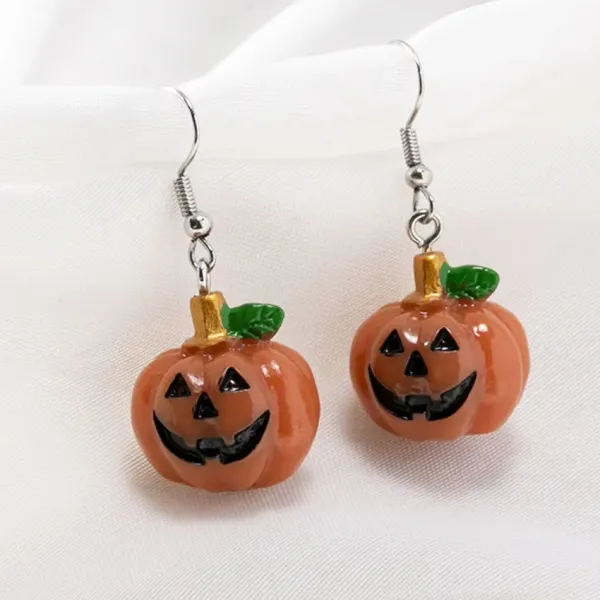 Earrings*Boogzel Clothing Angry Pumpkin Earrings Orange