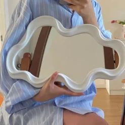 Aesthetic Mirrors|Aesthetic Room Decor*Boogzel Clothing Asymmetrical Aesthetic Wavy Mirror