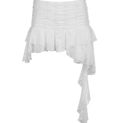 Skirts*Boogzel Clothing Asymmetrical Lace Skirt White