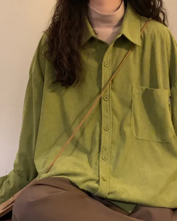 Long Sleeve Tops*Boogzel Clothing Autumn Colors Cord Shirt