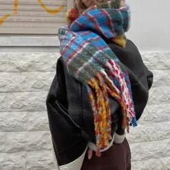Other*Boogzel Clothing Autumn Feels Plaid Wool Scarf Multi