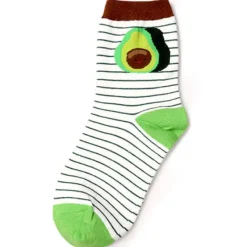 Socks*Boogzel Clothing Avocado Socks White