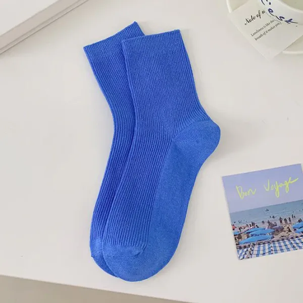 Socks*Boogzel Clothing Baby Blue Ribbed Socks