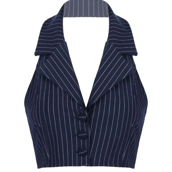 Crop Tops*Boogzel Clothing Baby Lies Halter Tailored Vest