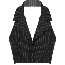 Crop Tops*Boogzel Clothing Baby Lies Halter Tailored Vest