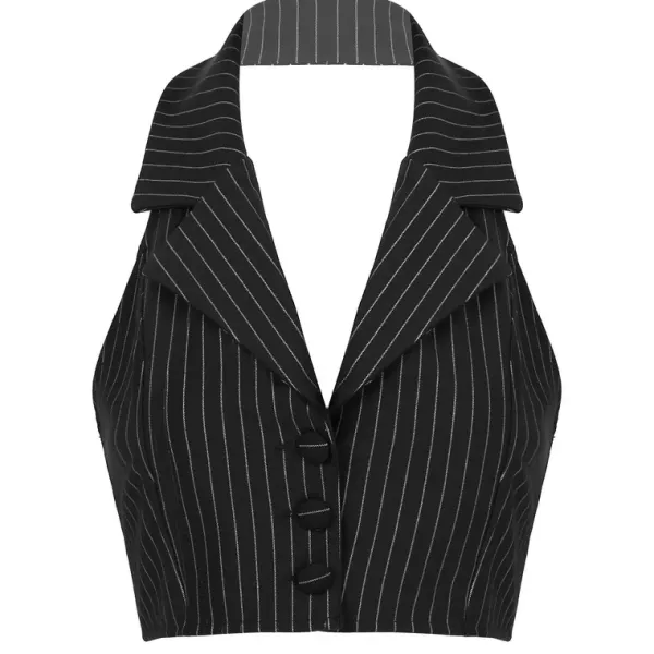 Crop Tops*Boogzel Clothing Baby Lies Halter Tailored Vest