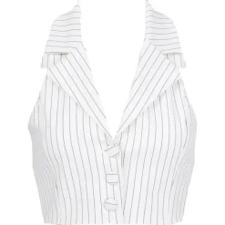 Crop Tops*Boogzel Clothing Baby Lies Halter Tailored Vest