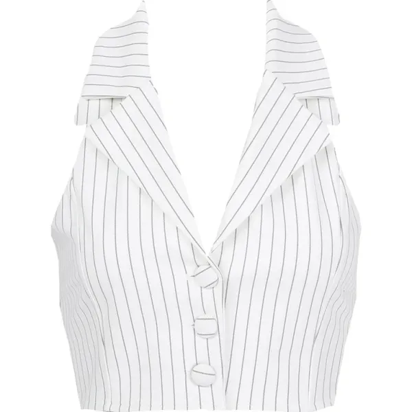 Crop Tops*Boogzel Clothing Baby Lies Halter Tailored Vest