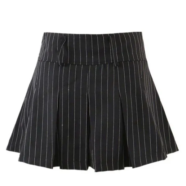 Skirts*Boogzel Clothing Baby Lies Striped Pleated Skirt