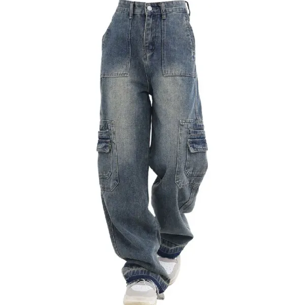 Jeans*Boogzel Clothing Bad Advice Cargo Jeans Blue
