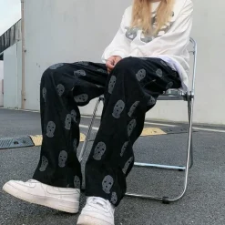 Pants & Trousers*Boogzel Clothing Balaclava Print Wide Leg Pants