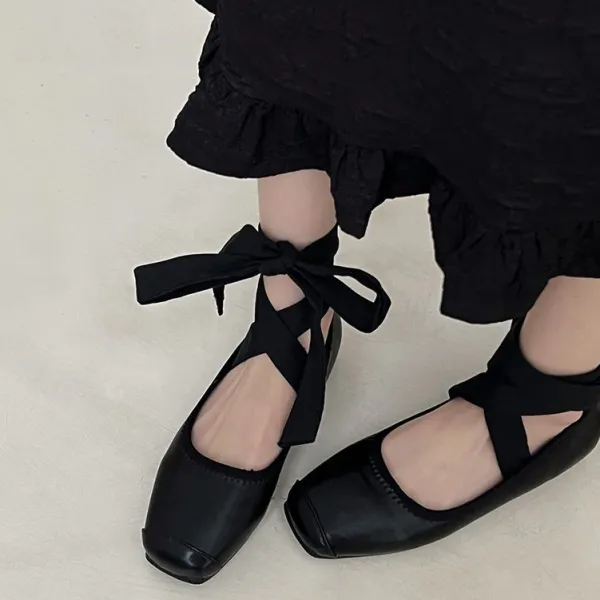Classics*Boogzel Clothing Ballet Class Cross-Strap Flats
