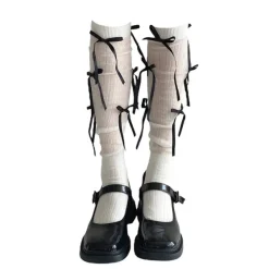 Socks*Boogzel Clothing Ballet Core Bow High Socks