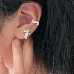 Earrings*Boogzel Clothing Balletcore Aesthetic Stud Earrings Silver