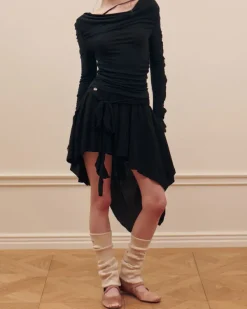 Skirts*Boogzel Clothing Balletcore Asymmetrical Mid Skirt