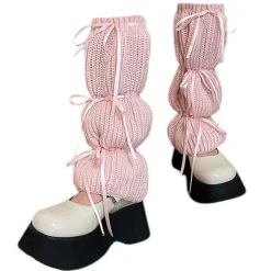 Other*Boogzel Clothing Balletcore Bows Leg Warmers
