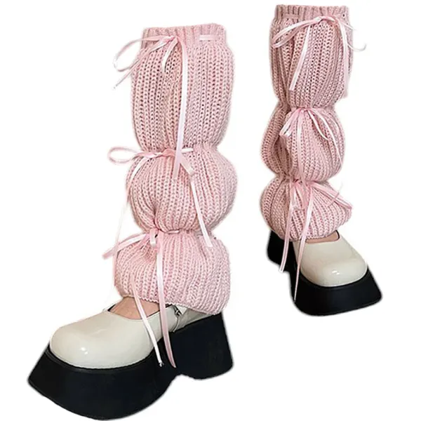 Other*Boogzel Clothing Balletcore Bows Leg Warmers