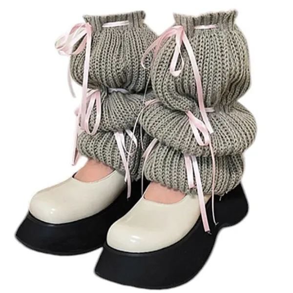 Other*Boogzel Clothing Balletcore Bows Leg Warmers