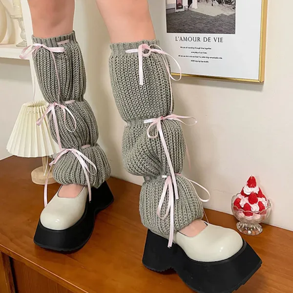 Other*Boogzel Clothing Balletcore Bows Leg Warmers