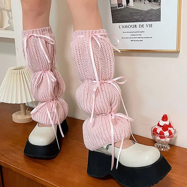 Other*Boogzel Clothing Balletcore Bows Leg Warmers