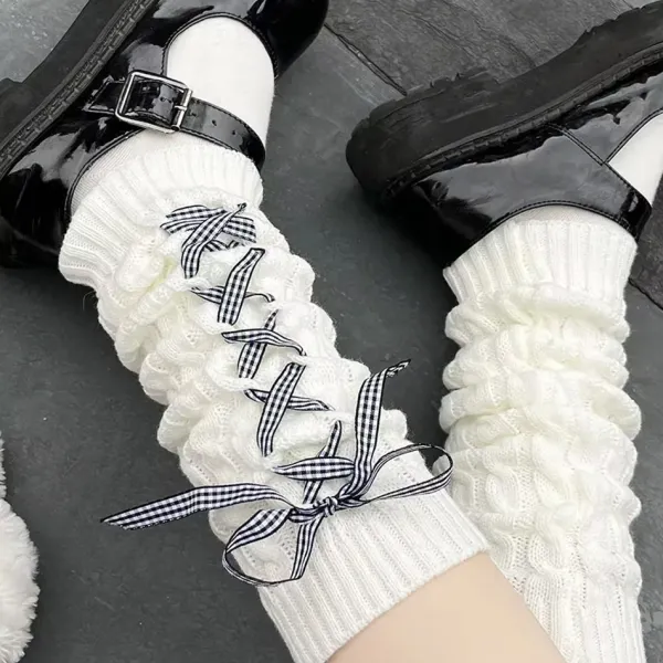 Other*Boogzel Clothing Balletcore Ribbon Leg Warmers