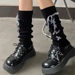 Other*Boogzel Clothing Balletcore Ribbon Leg Warmers