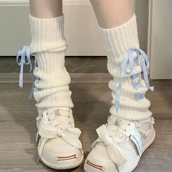 Other*Boogzel Clothing Balletcore Ribbon Leg Warmers