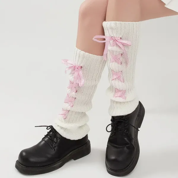 Other*Boogzel Clothing Balletcore Ribbon Leg Warmers