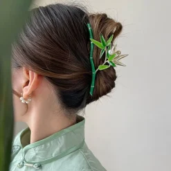 Hair Accessories*Boogzel Clothing Bamboo Hair Claw Green