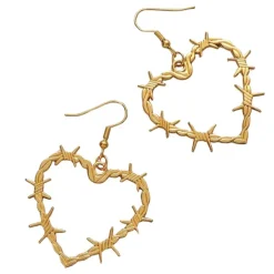 Earrings*Boogzel Clothing Barbed Wire Heart Earrings