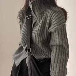Knit Cardigans|Sweaters*Boogzel Clothing Basic Things Button Up Jumper Grey