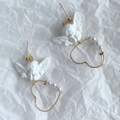 Earrings*Boogzel Clothing BB Angel Earrings Gold