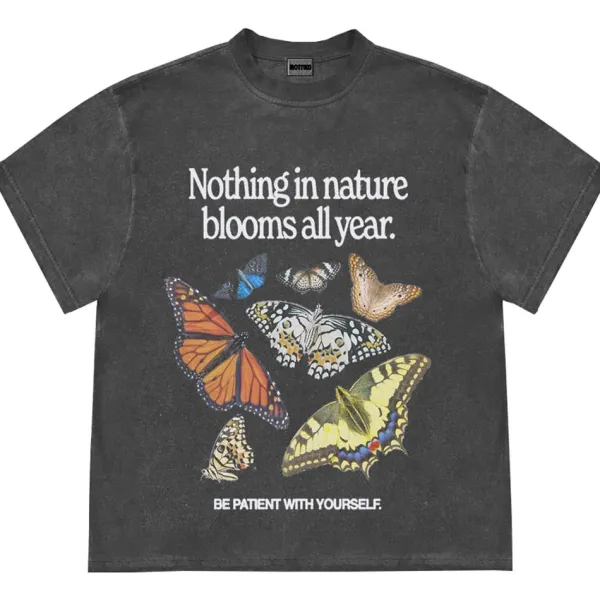 Aesthetic T-Shirts & Graphic Tees*Boogzel Clothing Be Patient With Yourself Butterfly Tee